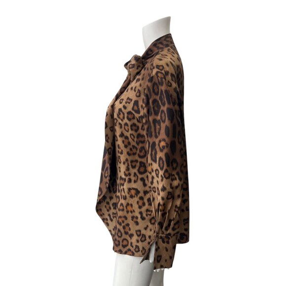 $1170 Etro Brown Leopard Camicia Santa Barbara Blouse Top size IT 42/6 - Picture 9 of 12